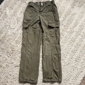 Kids Olive Cargo Pants